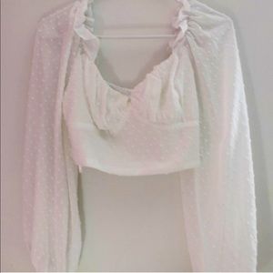White crop top